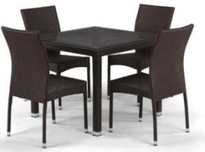 Комплект мебели 4+1 артикул T257A/YC380A-W53 Brown 4Pcs