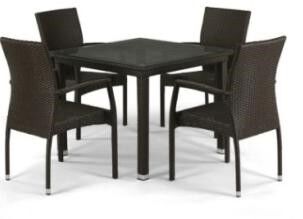 Комплект мебели 4+1 артикул T257A/YC379A-W53 Brown 4Pcs