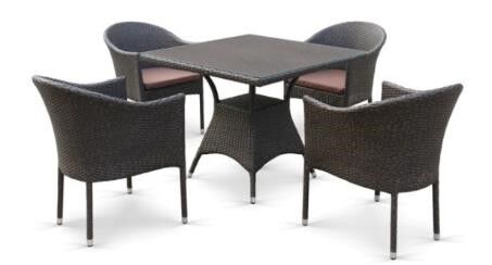 Комплект мебели 4+1 артикул T197BT/Y350A-W53-90x90 4Pcs Brown