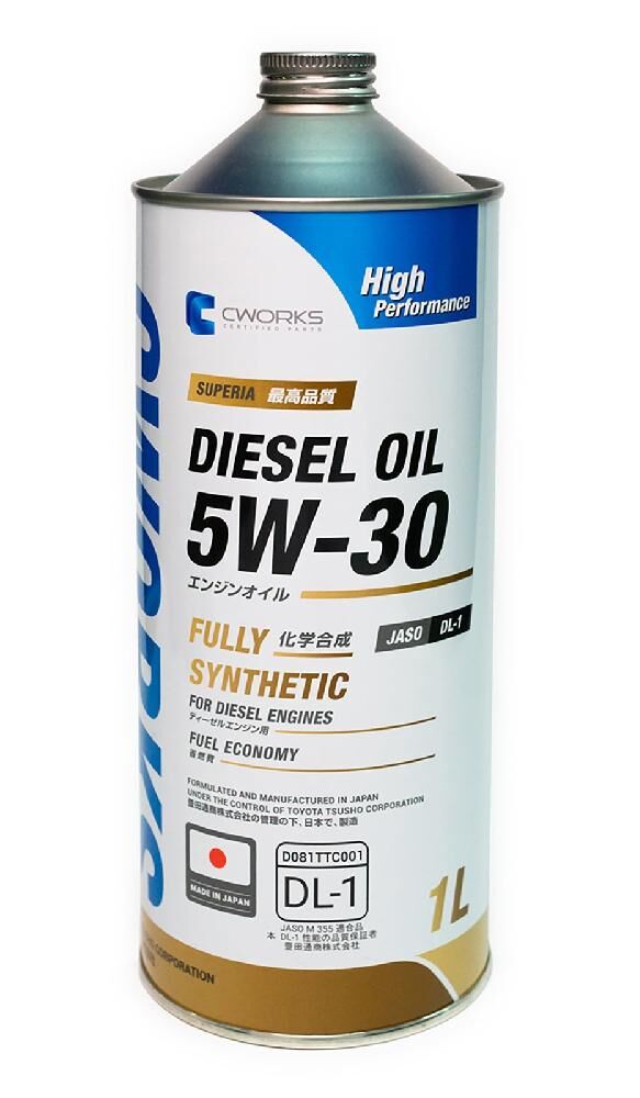 SUPERIA CWORKS DIESEL OIL 5W-30 DL-1, 1L Масло моторное, Япония