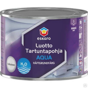 Краска адгезионная грунтовочная водоразбавимая "Eskaro Luotto Tartuntapohja Aqua" База А 0,45л 