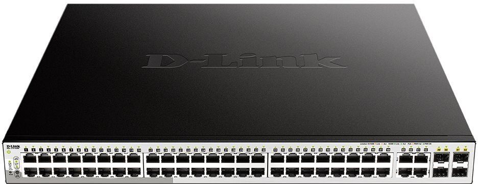 Коммутатор D-Link D-Link WebSmart DGS-1210-52MP/F1 DGS-1210-52MP/F1A/PoE 370Вт./Управляемый Layer 2