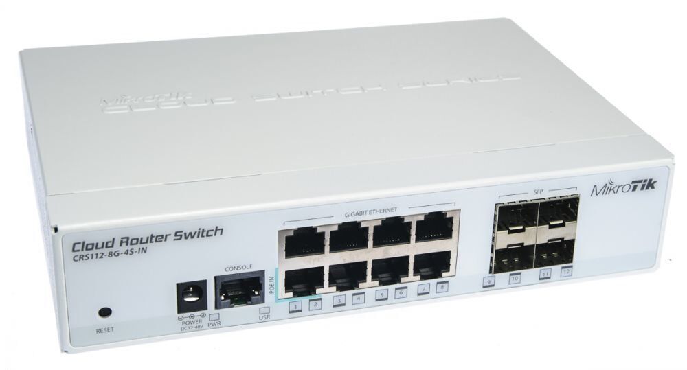 Коммутатор MikroTik MikroTik Cloud Router Switch CRS112-8G-4S-IN /Управляемый Layer 2