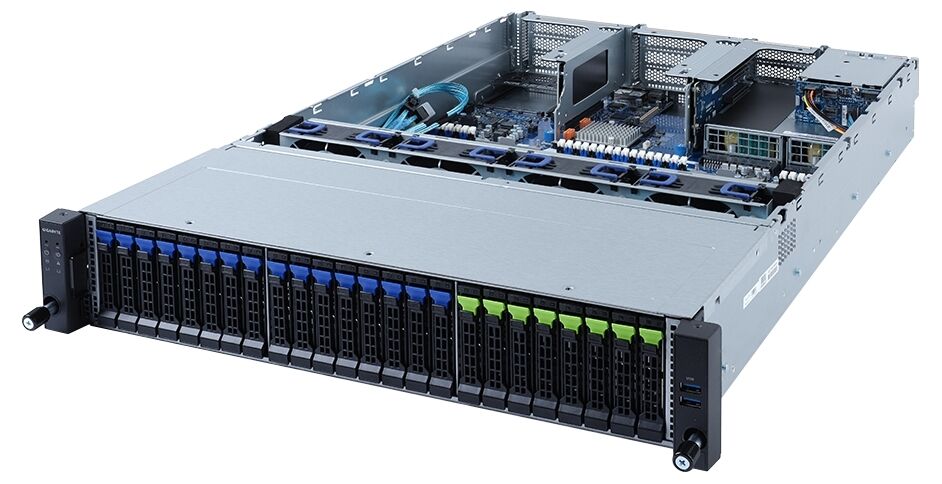 Серверная платформа Gigabyte Gigabyte R282-N81/2U/2x4189/ 32xDDR4-3200 RDIMM/LRDIMM/ 26x2.5"
