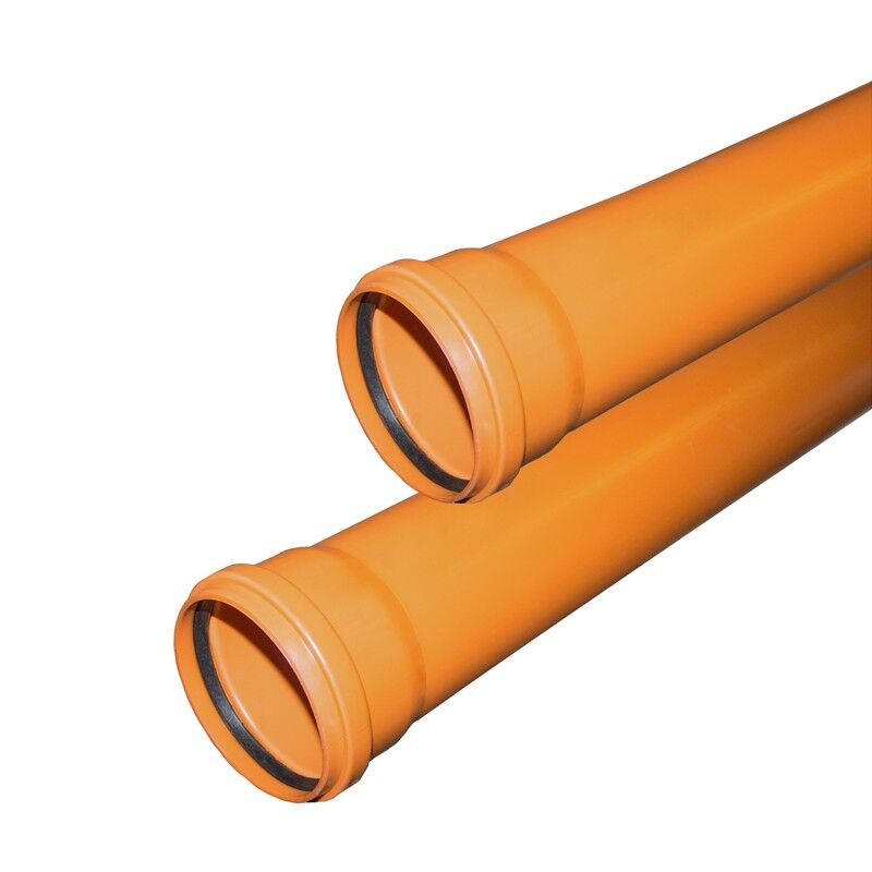 Труба ПП (полипропилен) для канализации DN 110, длина 1000, стенка 3,4мм, с уплотнительным кольцом, рыжая, VALFEX Valfex