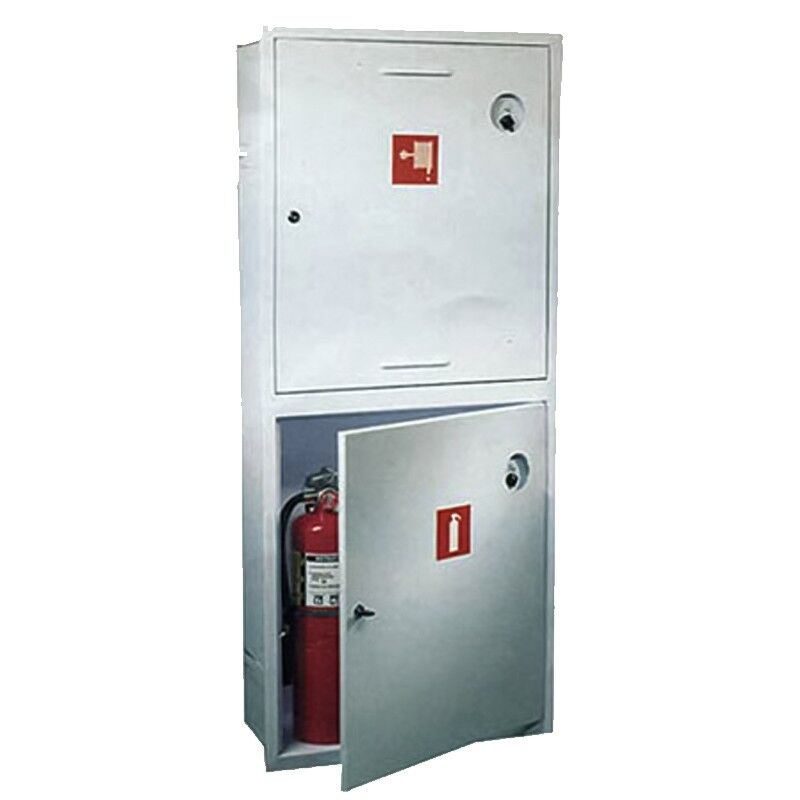 Шкаф пожарный ШПК-320 ВЗБ встроенный закрытый белый (540х1300х230) 930004025