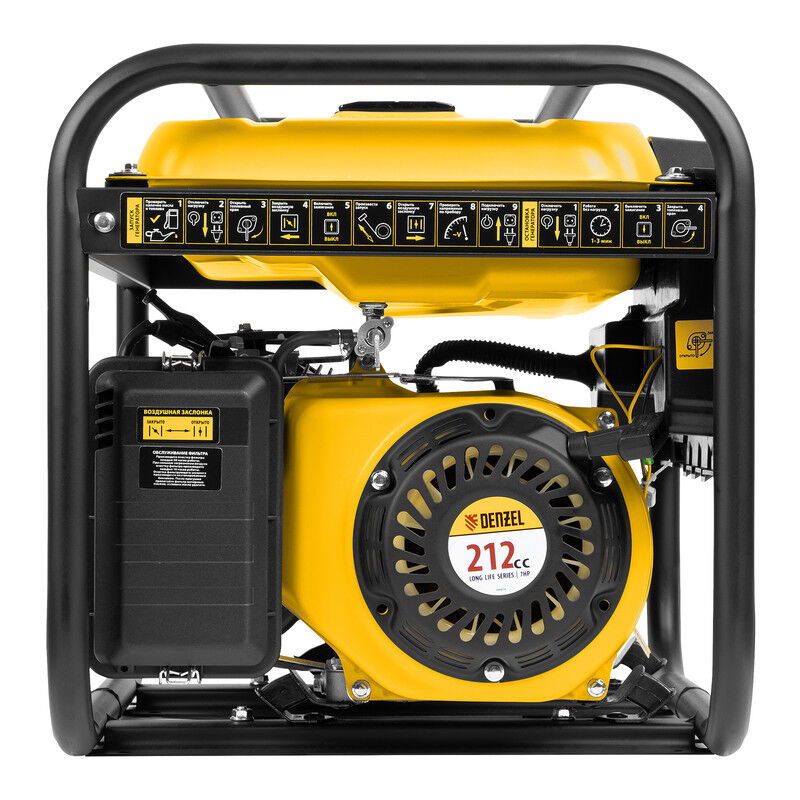 Генератор бензиновый PS 33, 3.3 кВт, 230 В, 15 л, ручной стартер Denzel 13