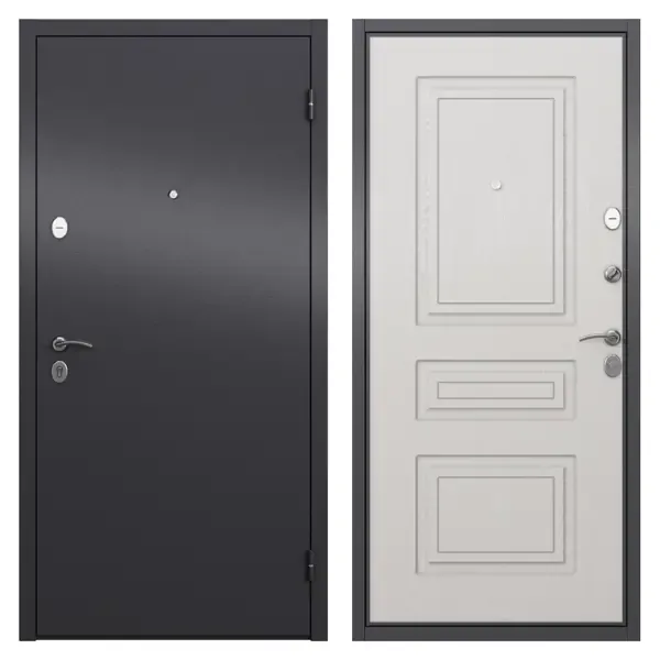 Дверь входная металлическая Берн 950 мм правая цвет мара беленый