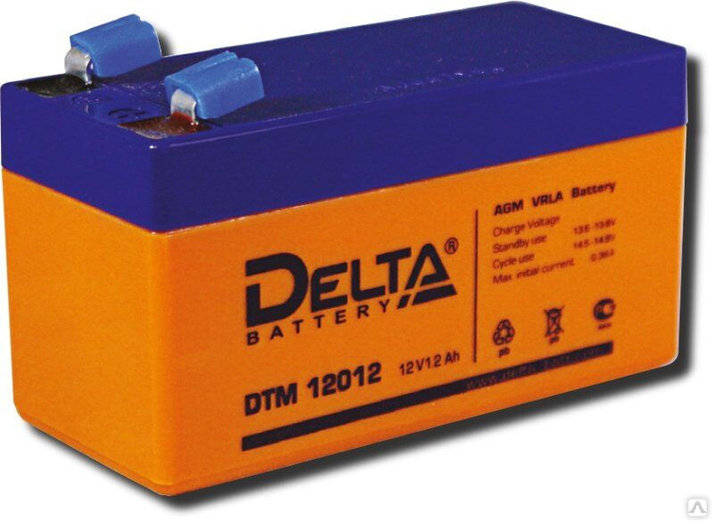 Аккумуляторная батарея 12-1,2 (12В, 1,2Ач) Delta DTM 12012