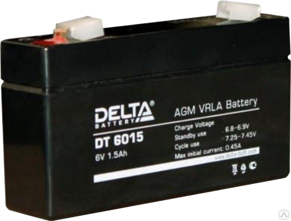Аккумуляторная батарея 6-1,5 (6В, 1,5Ач) Delta DT 6015