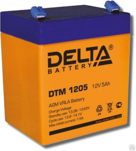 Аккумуляторная батарея 12-5 (12В, 5Ач) Delta DTM 1205 