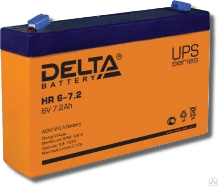 Аккумулятор Delta HR 6-7.2 (6V 7.2Ah)