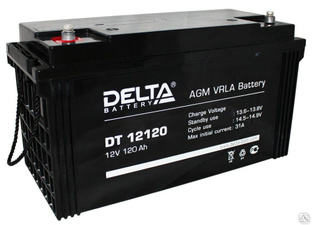 Аккумуляторная батарея 12-120 (12В, 120Ач) Delta DT 12120 
