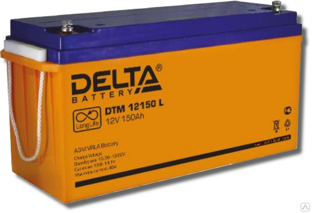 Аккумуляторная батарея 12-150 (12В, 150Ач) Delta DTM 12150 L
