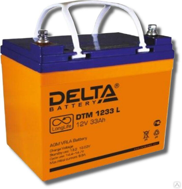 Аккумуляторная батарея 12-33 (12В, 33Ач) Delta DTM 1233 L