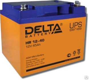 Аккумуляторная батарея 12-40 (12В, 40 Ач) Delta HR 12-40 