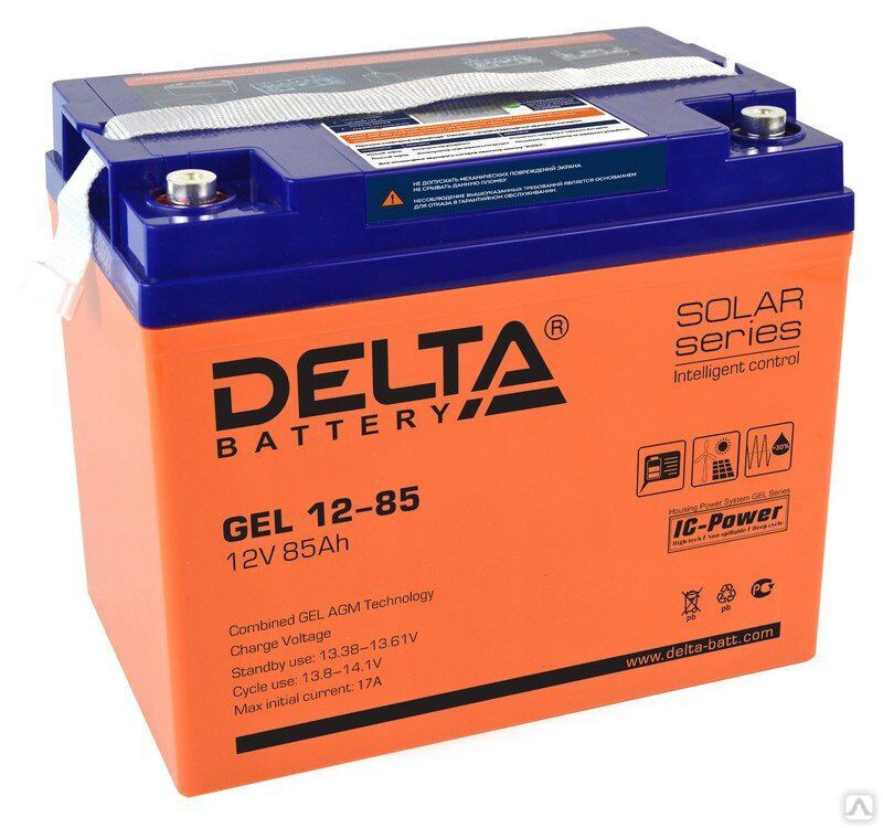 Аккумуляторная батарея 12-85 (12В, 85Ач) Delta GEL 12-85