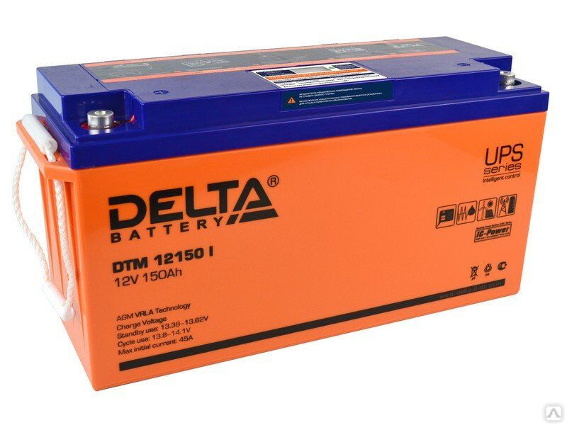Аккумуляторная батарея 12-150 (12В, 150Ач) Delta DTM 12150 I