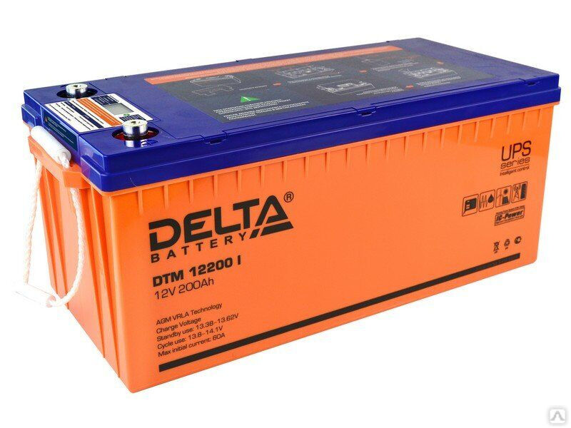 Аккумуляторная батарея 12-200 (12В, 200Ач) Delta DTM 12200 I