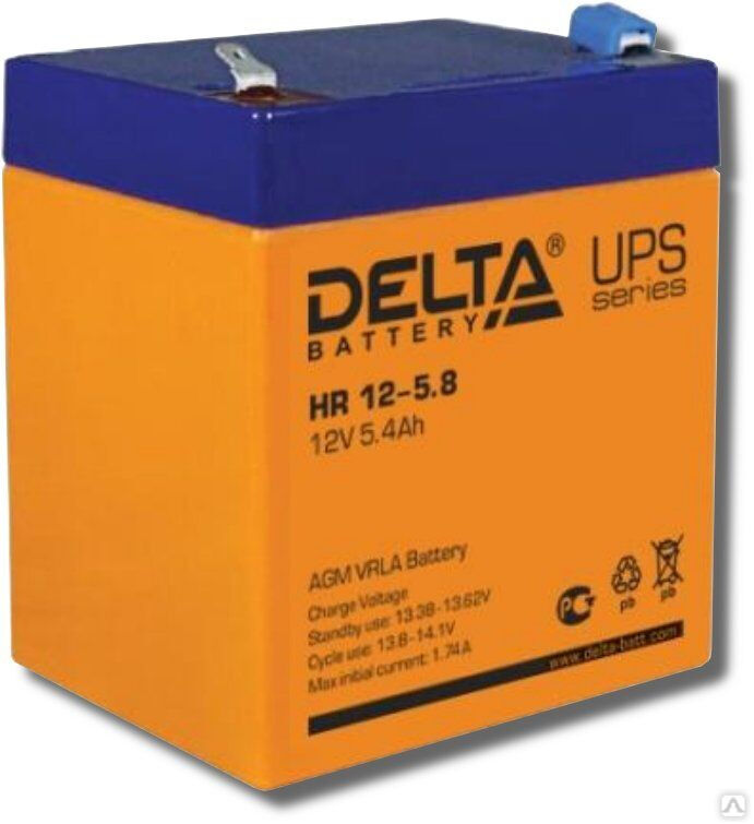 Аккумуляторная батарея Delta HR 12-5,8 (12V 5,8Ah)