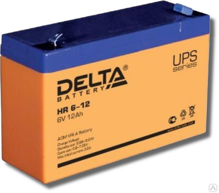 Аккумуляторная батарея Delta HR 6-12 (6V 12Ah)