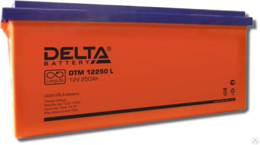 Аккумуляторная батарея 12-250 (12В, 250Ач) Delta DTM 12250 L