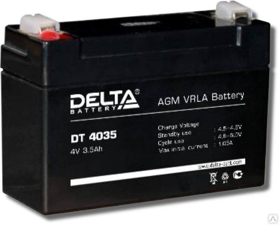 Аккумуляторная батарея 4-3,5 (4В, 3,5Ач) Delta DT 4035