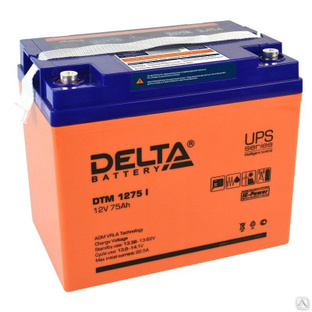 Аккумуляторная батарея 12-75 (12В, 75Ач) Delta DTM 1275 I 