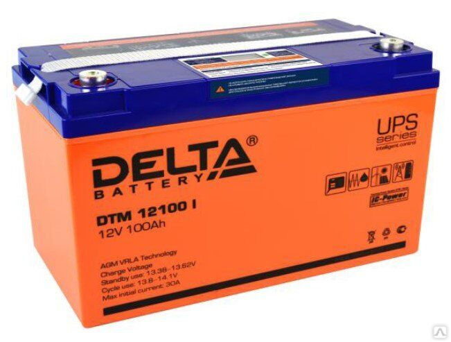 Аккумуляторная батарея 12-100 (12В, 100Ач) Delta DTM 12100 I