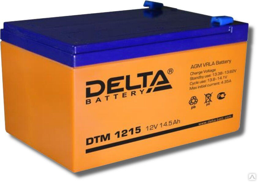 Аккумуляторная батарея 12-15 (12В, 15Ач) Delta DTM 1215
