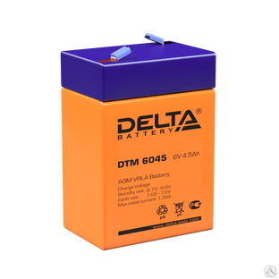 Аккумуляторная батарея 6-4,5 (6В, 4,5Ач) Delta DTM 6045 