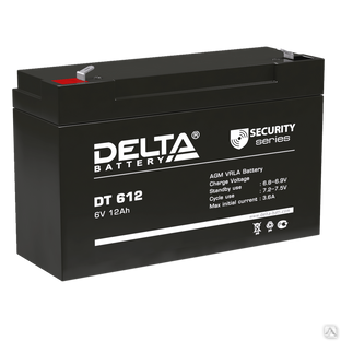 Аккумуляторная батарея 6-12 (6В, 12Ач) Delta DT 612 