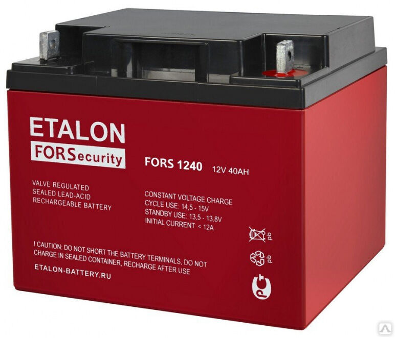 Аккумуляторная батарея 12-40 (12В, 40Ач) ETALON FORS 1240