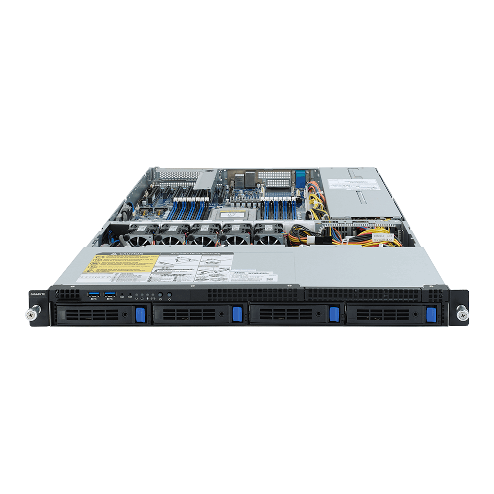 Серверная платформа Gigabyte Gigabyte R152-Z30/1U/1xSP3/ 16xDDR4-3200 RDIMM/LRDIMM/ 4x2.5",3.5"