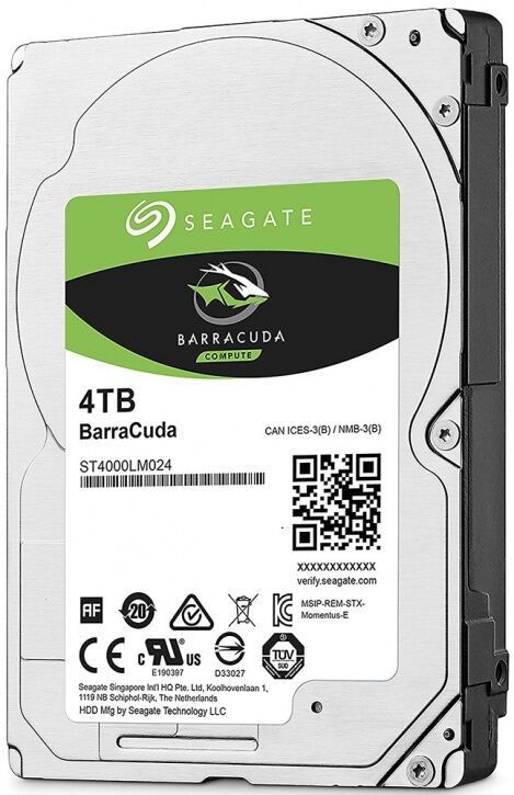 Жесткий диск HDD Seagate Seagate ST4000LM024 BarraCuda /SATA III/4 TB 5400об/мин/Скорость чтения 140МБайт/с Скорость зап