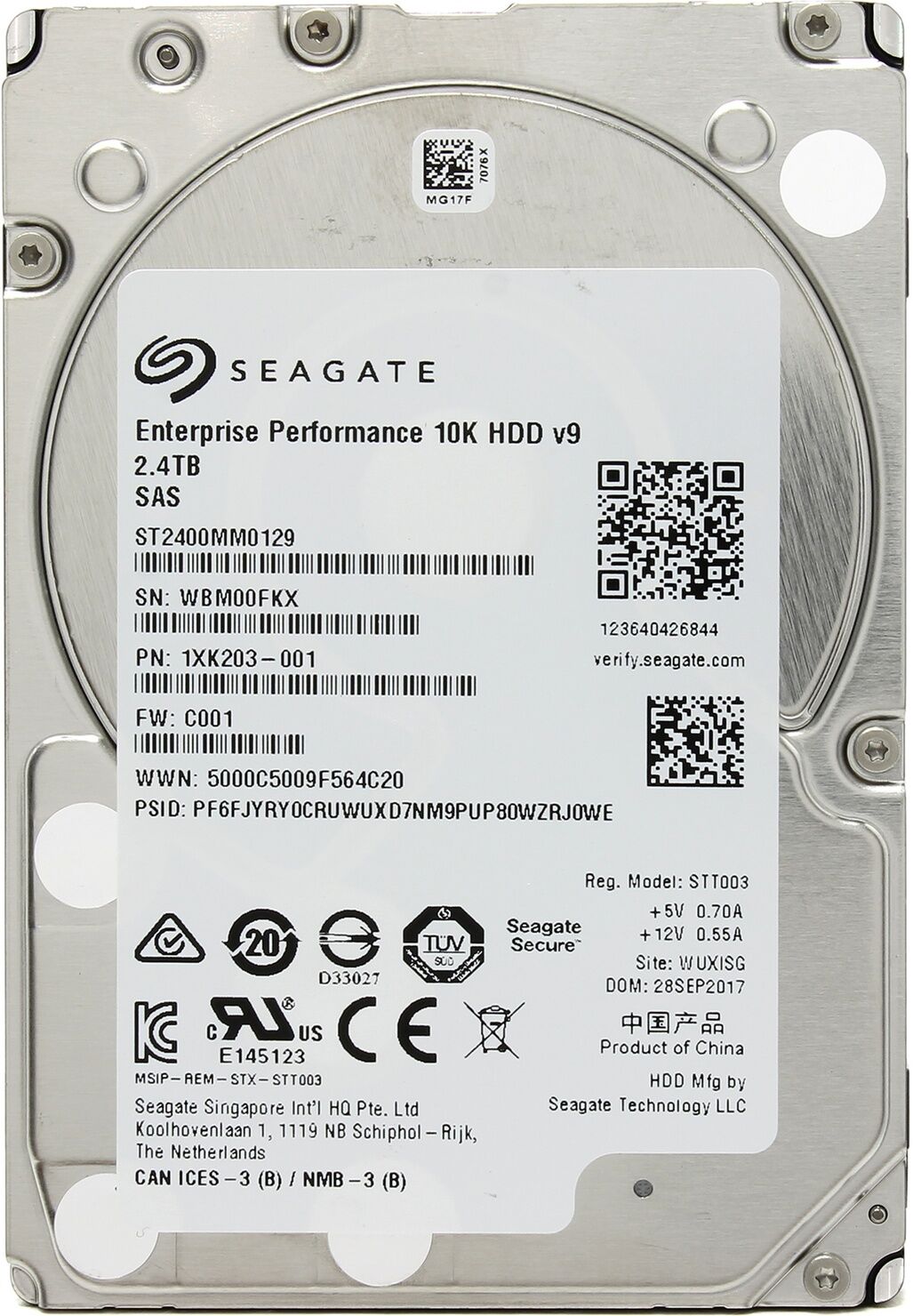 Жесткий диск HDD Seagate Seagate ST2400MM0129 Exos 10E2400 /SAS 3.0/2.4 TB 10000об/мин/Скорость чтения 266МБайт/с Скорос