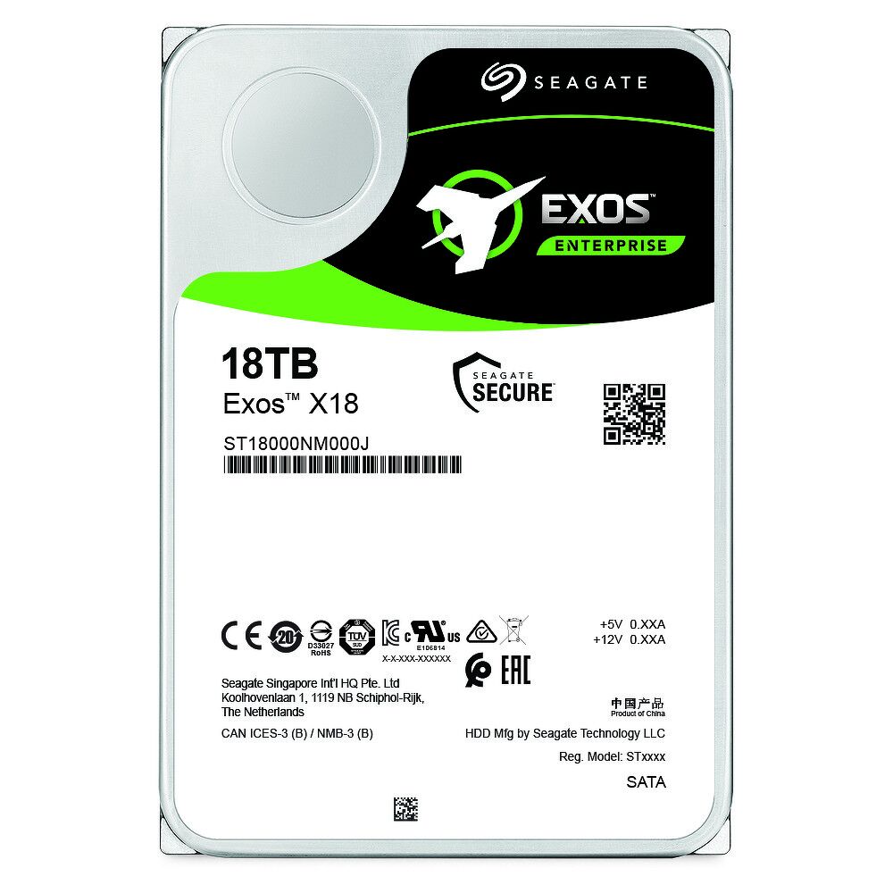 Жесткий диск HDD Seagate Seagate Exos X18 ST18000NM000J/SATA III/18 TB 7200об/мин