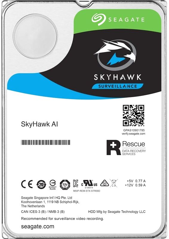 Жесткий диск HDD Seagate Seagate SkyHawk AI ST10000VE001/SATA III/10 TB 7200об/мин