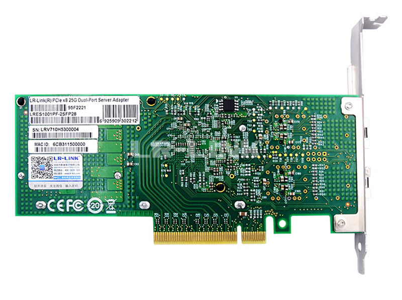 Сетевая карта LR-LINK LR-LINK LRES1001PF-2SFP28 PCI-Express 3.0 среда передачи данных волокно 25Gb/s