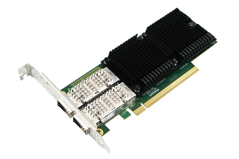 Сетевая карта LR-LINK LR-LINK LRES1014PF-2QSFP28 PCI-Express 4.0 среда передачи данных волокно 100Gb/s