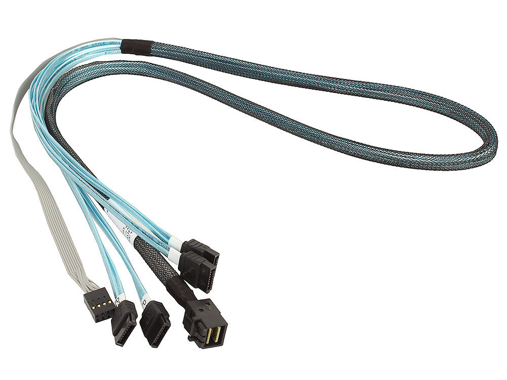 Интерфейсный кабель LSI Интерфейсный кабель LSI LSI00411 Вилки кабеля SATA,SFF8643 Длина кабеля 1м.