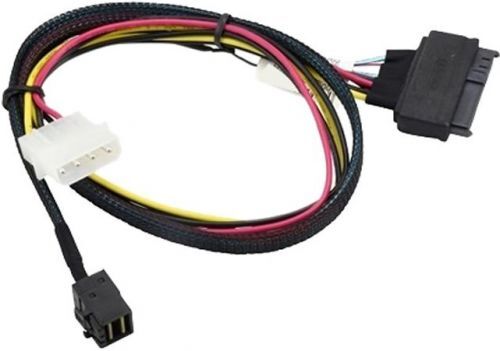 Интерфейсный кабель Supermicro Интерфейсный кабель Supermicro CBL-SAST-0957 Вилки кабеля 4-pin Molex,SFF8639,SFF8643 Дли