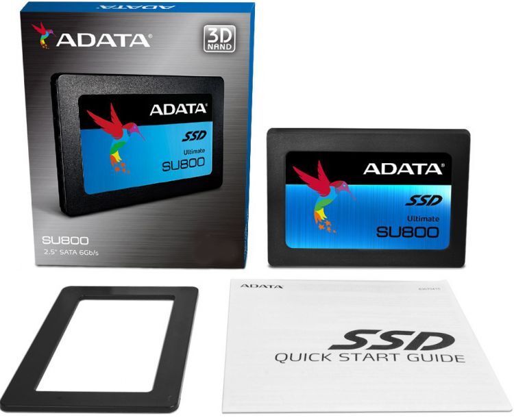 Накопитель SSD Adata Adata ASU800SS-512GT-C Ultimate SU800 /SATA III/512GB /Скорость чтения 560МБайт/с Скорость записи 5