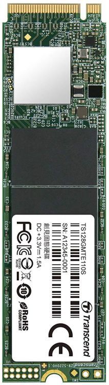Накопитель SSD Transcend Transcend TS128GMTE110S MTE110S /PCI-E 3.0 x4/128GB /Скорость чтения 1700МБайт/с Скорость запис