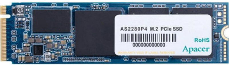 Накопитель SSD Apacer Apacer AS2280P4 AP512GAS2280P4-1/PCI-E 3.0 x4/512GB /Скорость чтения 2100МБайт/с Скорость записи 1