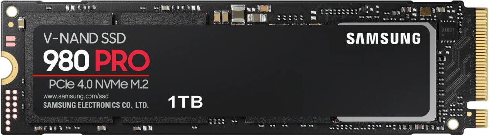 Накопитель SSD Samsung Samsung 980 PRO MZ-V8P1T0BW/PCI-E 4.0 x4/1 TB /Скорость чтения 7000МБайт/с Скорость записи 5000МБ