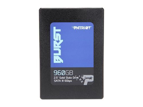 Накопитель SSD Patriot Patriot Burst PBE960GS25SSDR/SATA III/960GB /Скорость чтения 560МБайт/с Скорость записи 540МБайт/