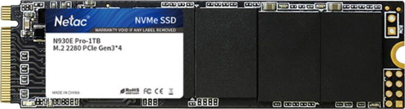 Накопитель SSD Netac Netac N950E Pro NT01N950E-500G-E4X/PCI-E 3.0 x4/500GB /Скорость чтения 3500МБайт/с Скорость записи