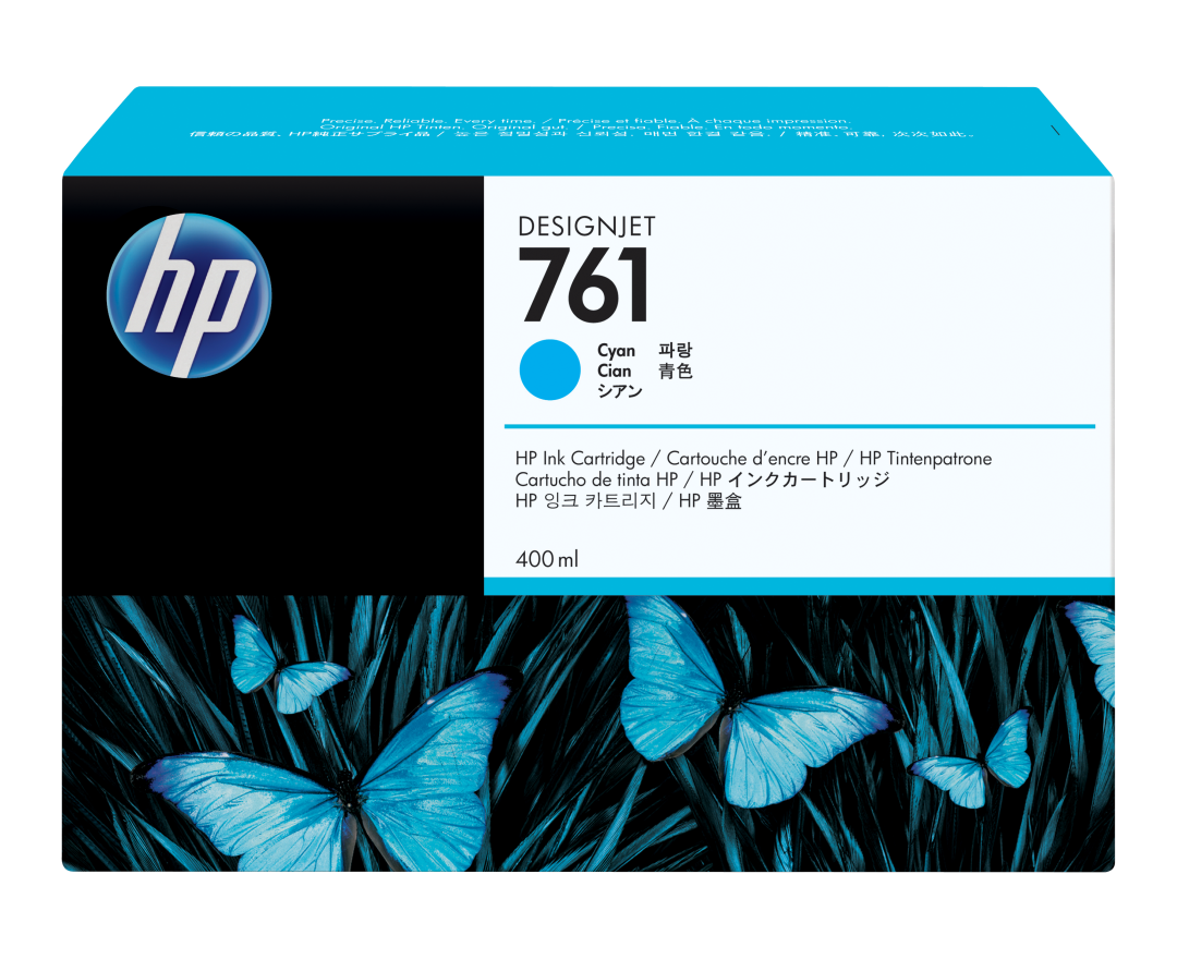 Картридж для печати HP Картридж HP 761 CM994A вид печати струйный, цвет Голубой, емкость 400мл.