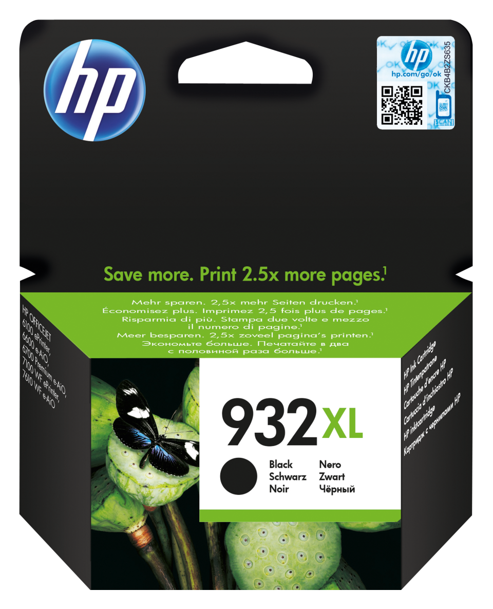 Картридж для печати HP Картридж HP 932XL CN053AE вид печати струйный, цвет Черный, емкость 23мл.